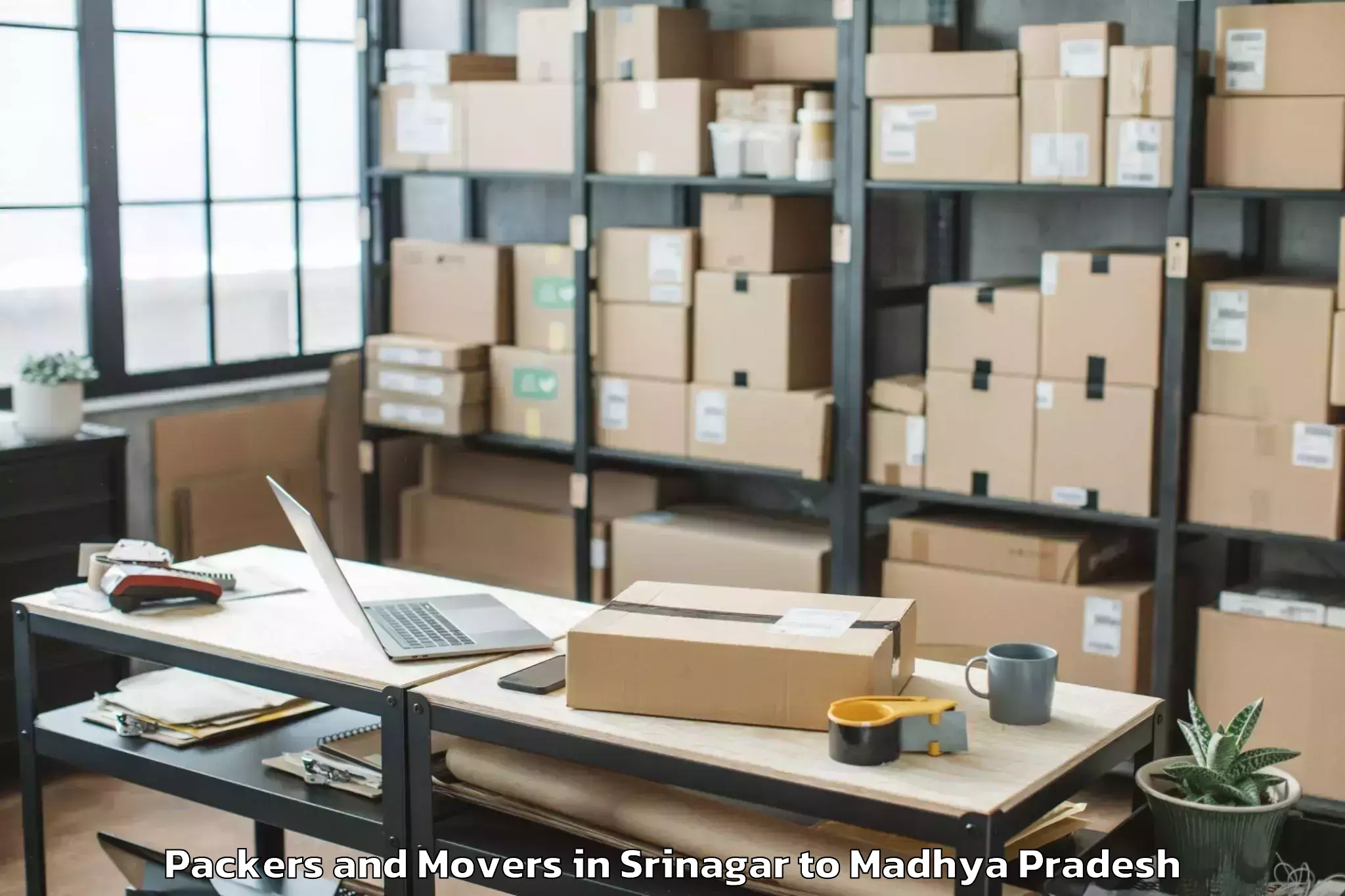 Leading Srinagar to Sehore Packers And Movers Provider